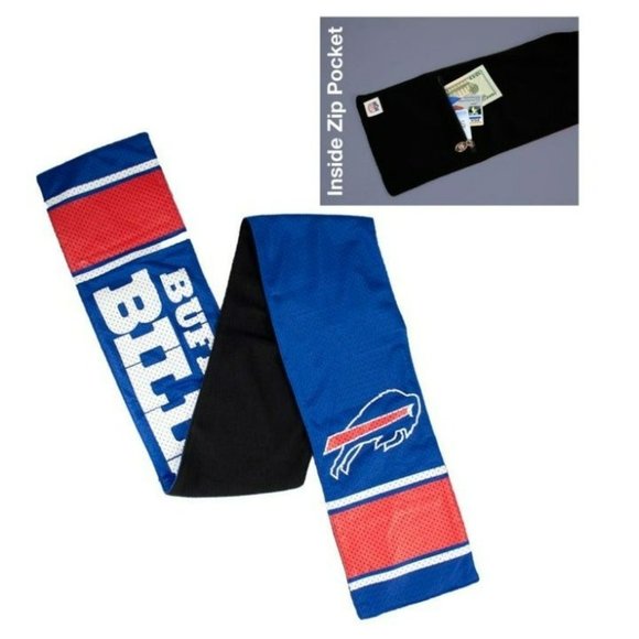 BUFFALO BILLS NFL LICENSED FLEECE-LINED JERSEY SCARF NFL NEW - Picture 1 of 1
